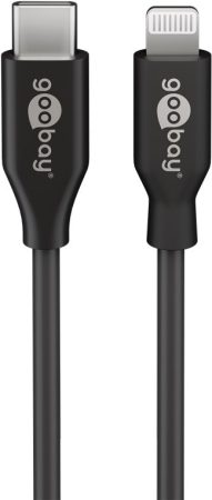 Apple Lightning 8 pin kábel - USB C-3.1  2m fekete GOOBAY (39447)