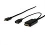   USB 3.1 adapter C/M - HDMI M+USB C/F(PD) kábel 1m 4K2K@60 Hz, ROLINE(11.04.5950)
