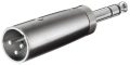  XLR adapter, AUX jack, 6.35 mm stereo male to XLR male GOOBAY (27515)