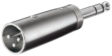 XLR adapter, AUX jack, 6.35 mm stereo male to XLR male GOOBAY (27515)