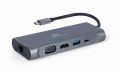   Gembird A-CM-COMBO7-01USB Type-C 7-in-1 multi-port adapter (Hub3.0+ HDMI+VGA+PD+card reader+ster.au.