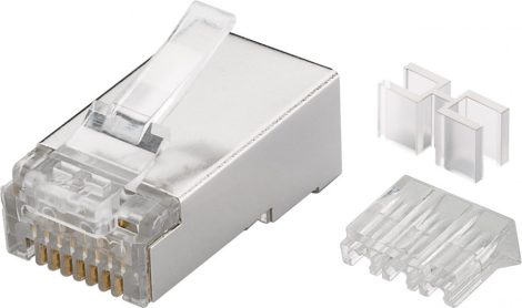 RJ45 dugó 8P8C/db (STP) CAT.6A fali/lengő, AWG 24-26, bevezetős GOOBAY (72502)