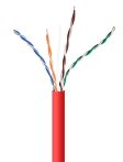   GEMBIRD CAT5e UTP LAN cable (CCA), solid, 1000 ft, red GEMBIRD (UPC-5004E-SOL-R) UPC-5004E-SOL-R