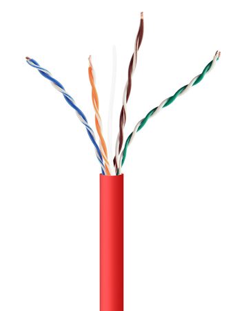 CAT5e UTP LAN cable (CCA), solid, 1000 ft, red GEMBIRD (UPC-5004E-SOL-R)