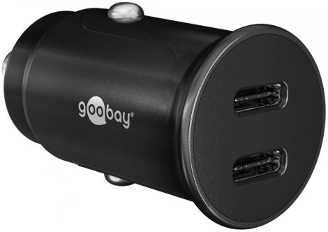 USB autós gyorstöltő 2xUSB C 3.1 GOOBAY (59705)