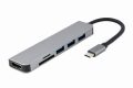   GEMBIRD USB Type-C 6-in-1 multi-port adapter (Hub + HDMI + card reader) A-CM-COMBO6-02