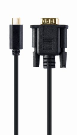Gembird USB-C to VGA-M adapter, 2 m, black, blister A-CM-VGAM-01