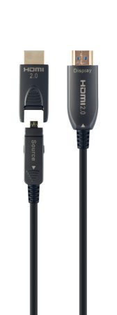 GEMBIRD High speed HDMI apa-apa kábel, ömlesztett csomagolás, 50m "Premium"  adapterrel CCBP-HDMID-AOC-50M