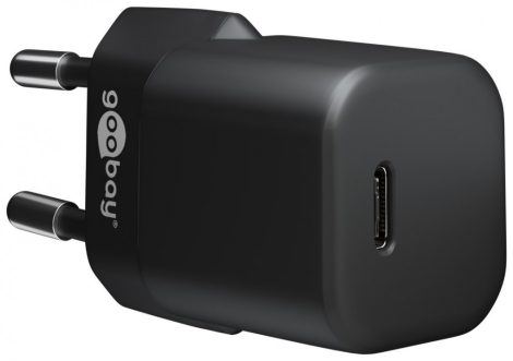 USB hálózati gyorstöltő USB-C 3.1 nano, 30W, fekete GOOBAY (59715)