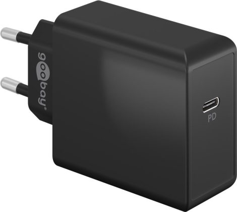USB hálózati gyorstöltő 1xUSB-C 3.1 (65W) fekete GOOBAY (61761)