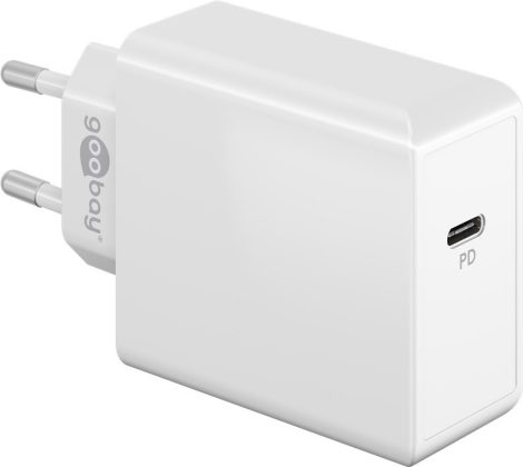USB hálózati gyorstöltő 1xUSB-C 3.1 (65W) fehér GOOBAY (61762)