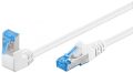   CAT.6A S/FTP patch kábel 0,5 m PIMF, LSOH, 1x90°, fehér GOOBAY (51563)