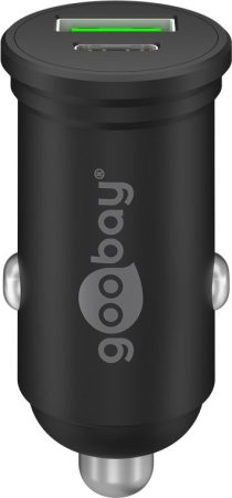 USB autós gyorstöltő 1xUSB C 3.1, 1XUSB 3.0 45W GOOBAY (61739)
