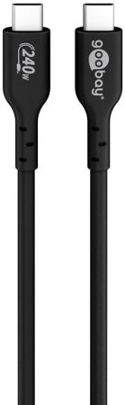 USB 3.1 kábel C/M - C/M fekete 1 m,  5 A /240 W / 48 V GOOBAY (61717)