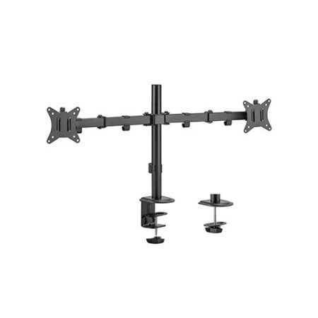 GEMBIRD Adjustable desk 2-display mounting arm (rotate, tilt, swivel), 17”-32”, up to 9 MA-D2-01