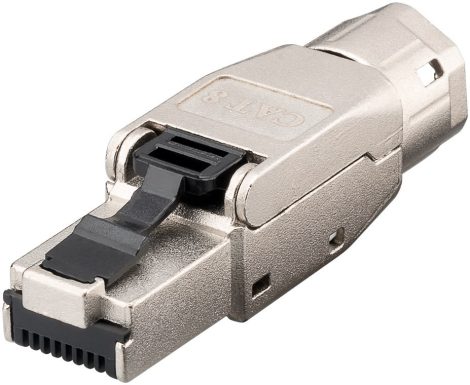 RJ45 dugó 8P8C/db (STP) CAT.8.1 fali/lengő szerszám nélküli GOOBAY (61130)