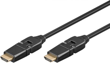 HDMI 2.0 kábel HDMI M-HDMI M 2m 2x360° Ethernet 4K2K@60Hz GOOBAY (61286)