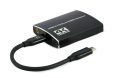   Gembird USB-C to dual HDMI adapter, 4K 60Hz, black  A-CM-HDMIF2-01