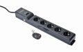   GEMBIRD Surge protector 5 socket, Remote controlled EG-SP5-U6B-RM