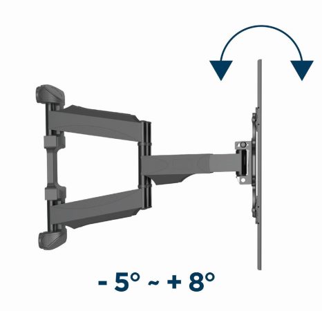 GEMBIRD TV wall mount (Full motion, 32”-75”, 45,5 kg WM-75ST-01