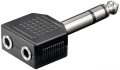 Audio adapter 6.35mm JackM->2x3,5mm JackF GOOBAY (11103)