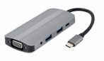   Gembird USB Type-C 8-in-1 multi-port adapter (Hub+ HDMI+VGA+PD+card reader+stereo audio)  A-CM-COMBO8-02