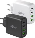   USB hálózati gyorstöltő 2x QC 3.0 (30W) + 2x USB-C 3.1 (68W) fehér GOOBAY(64818)