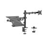   Gembird Adjustable desk mount with monitor arm and notebook tray  MA-DA-03