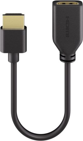 HDMI adapter kábel HDMI 19pin F/HDMI 19pin M 10cm 4K@60Hz GOOBAY (64824)