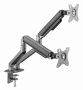   Desk mounted adjustable double monitor arm, space grey, max. 32"  2-9 kg Gembird MA-DA2-05