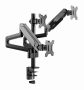   Desk mounted adjustable mounting arm for 3 monitors(full-motion) max.27", 1-7 kg Gembird MA-DA3-01