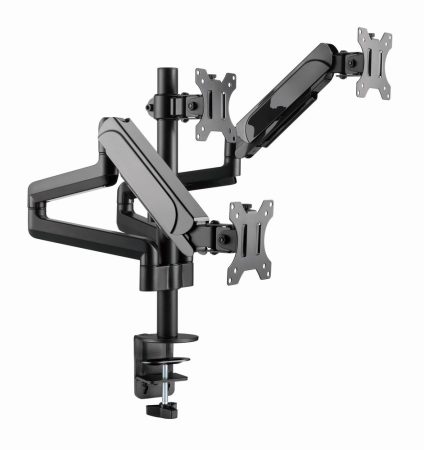 GEMBIRD Desk mounted adjustable mounting arm for 3 monitors(full-motion) max.27", 1-7 kg MA-DA3-01
