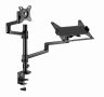   Desk mounted adjustable monitor arm with notebook tray Gembird MA-DA-04
