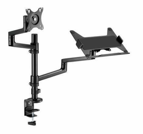 GEMBIRD Desk mounted adjustable monitor arm with notebook tray MA-DA-04