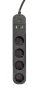   GEMBIRD Hálózati elosztó 4-es, 2xUSB, 1,5 m, fekete TSL-PS-S4U-01
