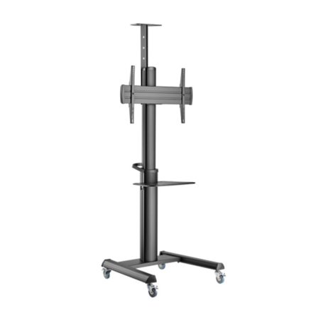 GEMBIRD Aluminum TV floor stand with caster wheels, 37" - 70", black TVS-70T-02