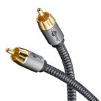 Audio kábel RCA/RCA 2m "Sharkskin" GOOBAY (65296)