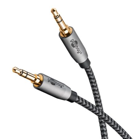 Audio kábel 2x3,5mm jack 1m "Sharkskin" GOOBAY (65273)