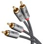   Audio kábel 2RCA/2RCA 3m "Sharkskin" GOOBAY (65294)