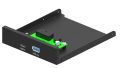   GEMBIRD Internal 3.5'' front PC panel, USB 3.1 Type-A + Type-C port, black FDI3-U3C-01