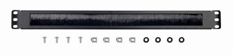 GEMBIRD Cable entry brush for 19" rack, 1U size 19A-BRUSH-02