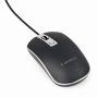 GEMBIRD Wired optical mouse, USB, black/silver MUS-4B-06-BS