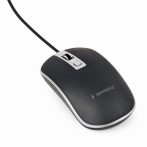 GEMBIRD Wired optical mouse, USB, black/silver MUS-4B-06-BS