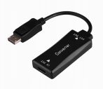   GEMBIRD Active 4K 30Hz HDMI female to DisplayPort male adapter cable, 0.15 m, black A-HDMIF30-DPM-01