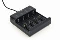 GEMBIRD Ni-MH + Li-ion Fast Battery Charger, black BC-USB-02