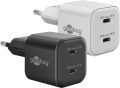   USB hálózati gyorstöltő 2XUSB-C 3.1 35W, fekete GOOBAY (75333)