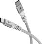   USB 3.1 kábel C/M - C/M, szuper lágy textil, 3m, 3A/60W, fehér GOOBAY (70195)