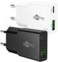   USB hálózati gyorstöltő 1XUSB-C 3.1 30W,1X USB 3.0 18W,fekete,SLIM GOOBAY(75737)