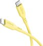   USB 3.1 kábel C/M - C/M sárga szilikon, 1,5 m, 60W GOOBAY (77742)