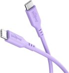   USB 3.1 kábel C/M - C/M lila szilikon, 1,5 m, 60W GOOBAY (77745)
